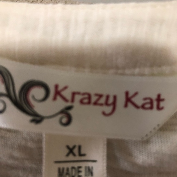 Krazy Kay white sequence woman’s size XL 100 % bohemian and lace. - Picture 3 of 7